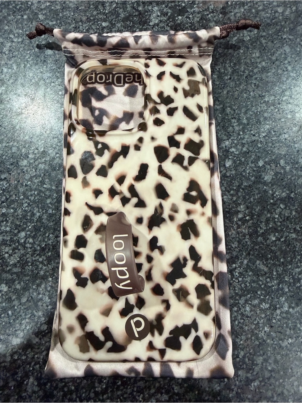 Loopy Case Leopard Print Phone Case in Cream and Brown-IPhone 16 ProMax